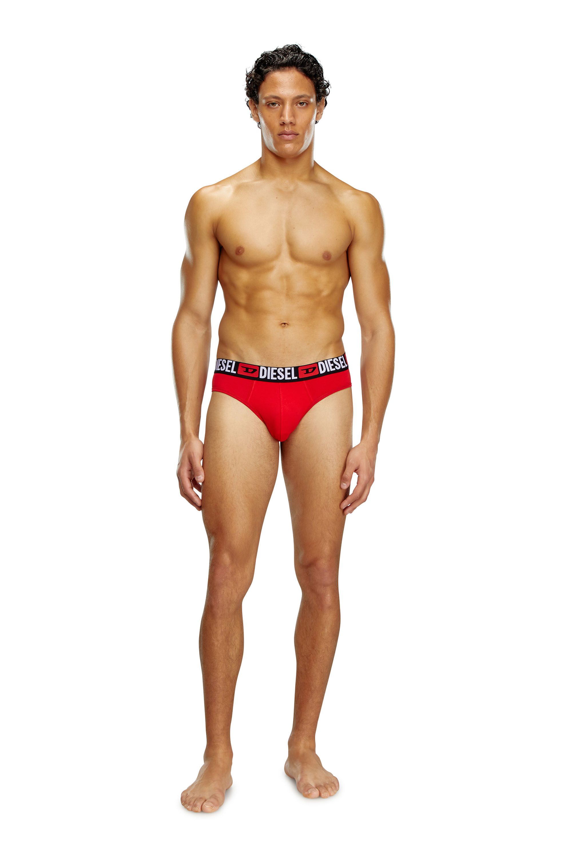 Diesel - UMBR-ANDRETHREEPACK, Man's Three-pack of solid-colour briefs in Black/Grey - 1