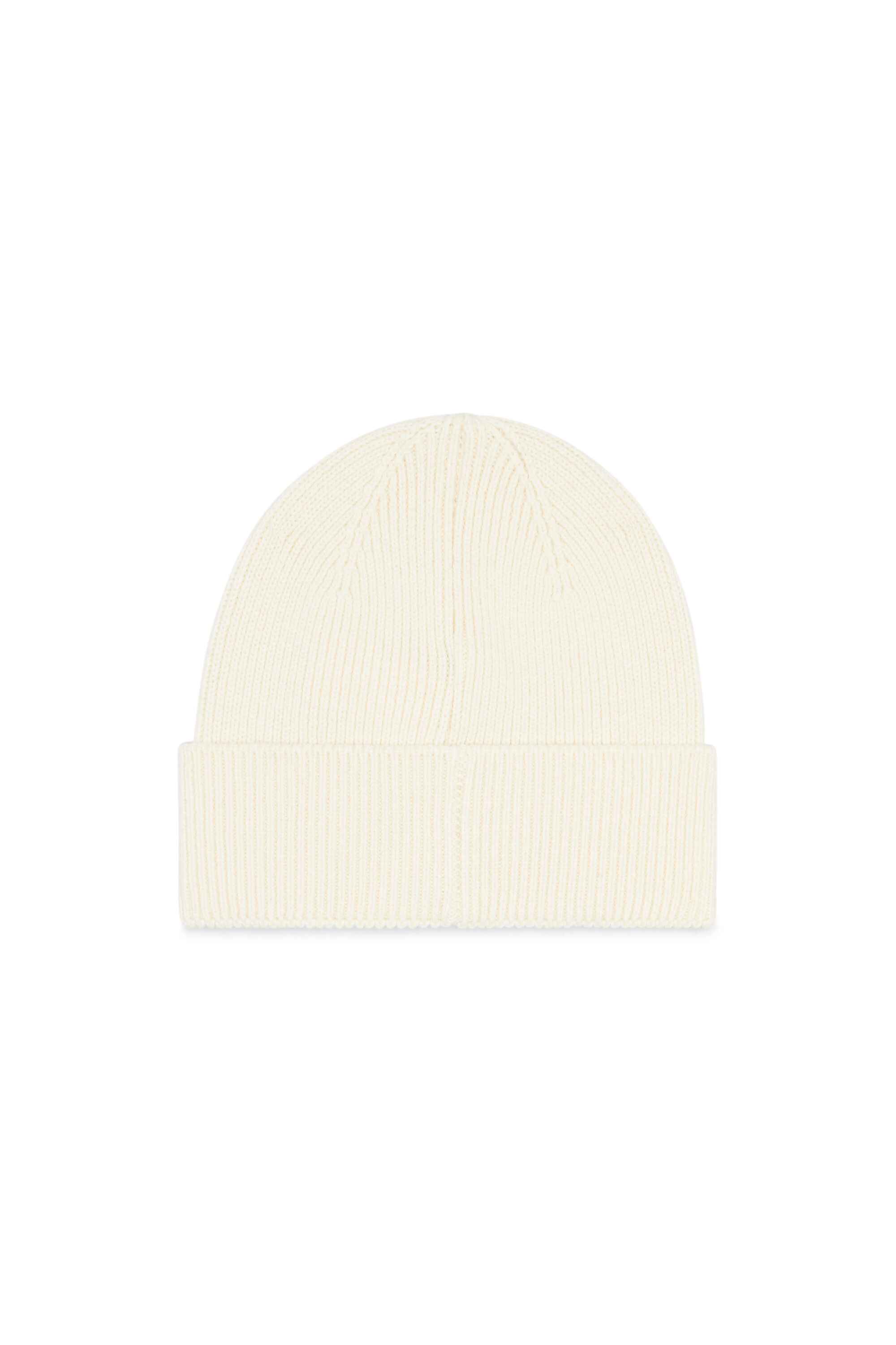 Diesel - K-CODER-FULLY B, Unisex's Ribbed beanie with D embroidery in White - 2