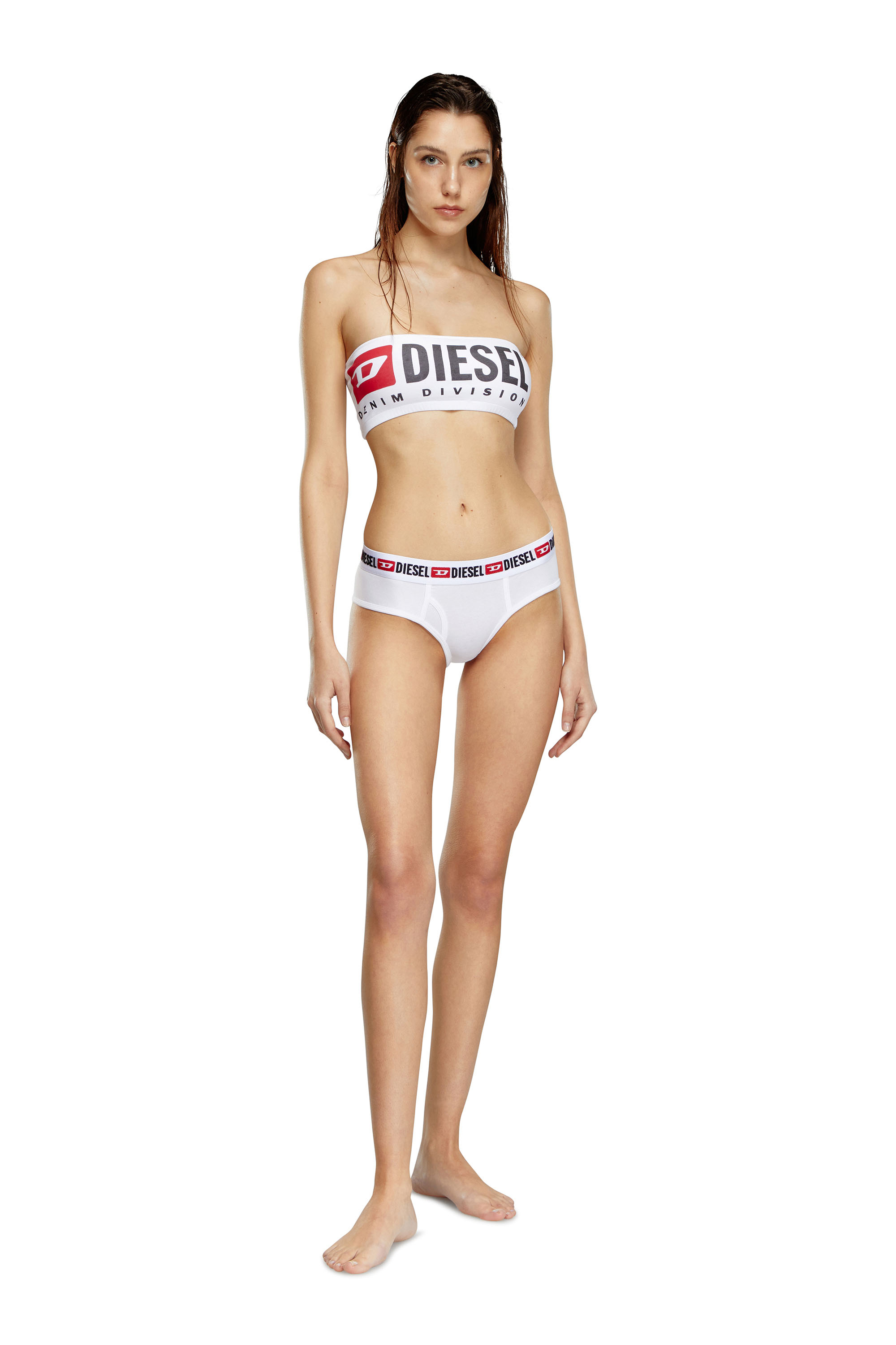 Diesel - UFSB-MELANIE, Woman's Strapless bra with maxi logo in White - 2