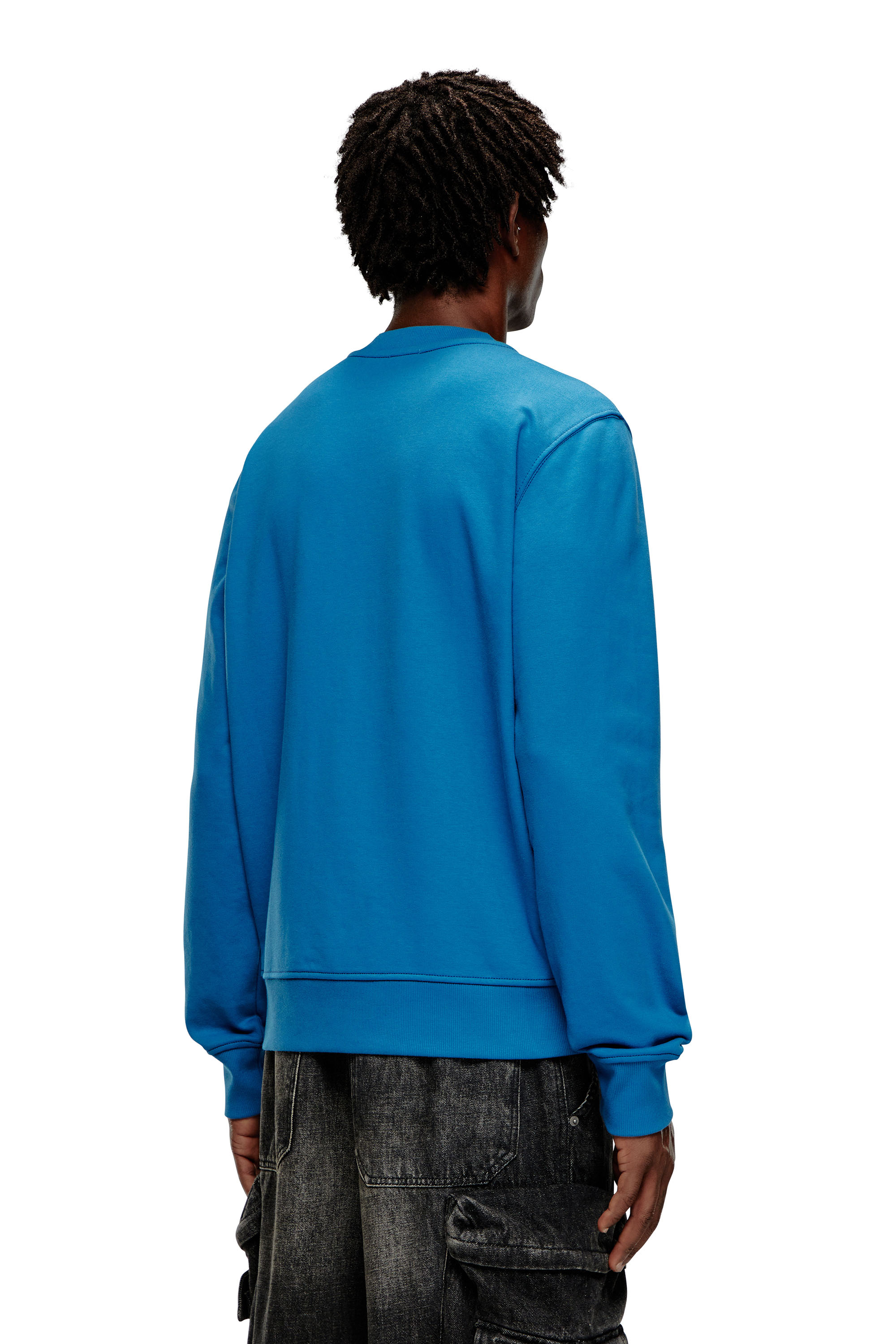 Diesel - S-GINN-K43, Man's Sweatshirt with logo print in Blue - 4