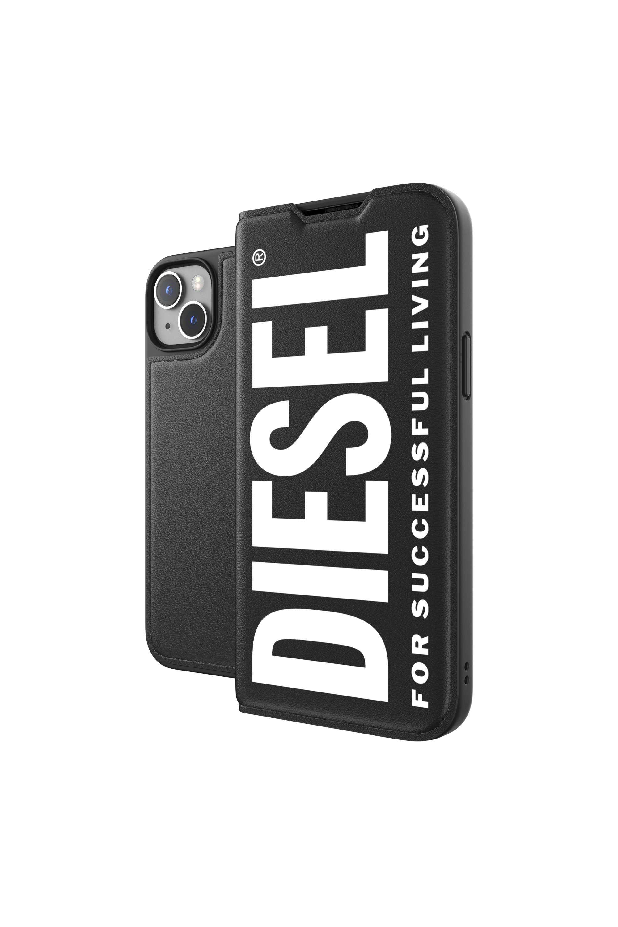 Diesel - 50262 BOOKLET CASE, Unisex's Booklet case core for iPhone 14 Plus in Black/White - 1