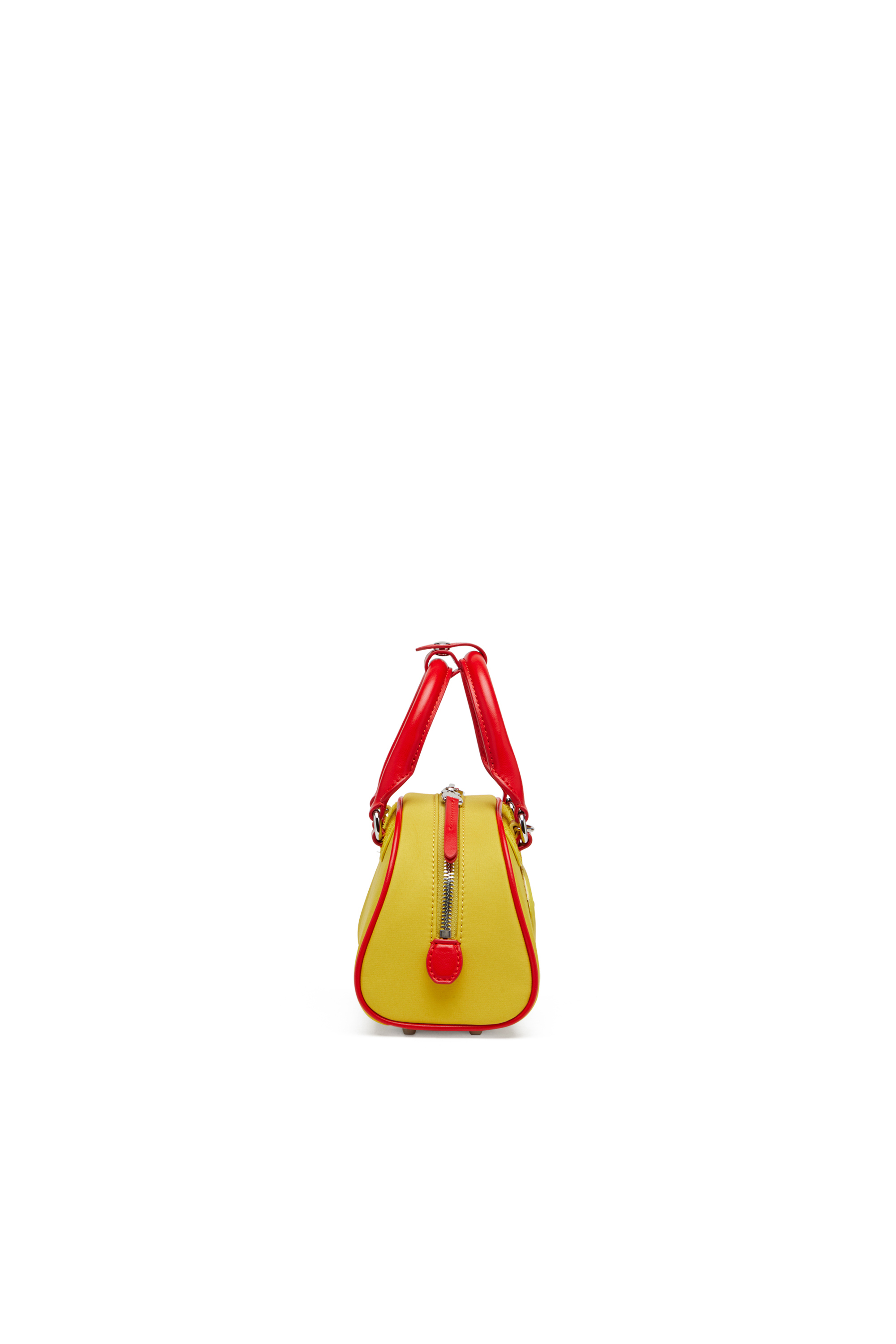 Diesel - 1DR DOME CROSSBODY, Woman's 1DR Dome-Colour-block mini bowling bag in Yellow - 4
