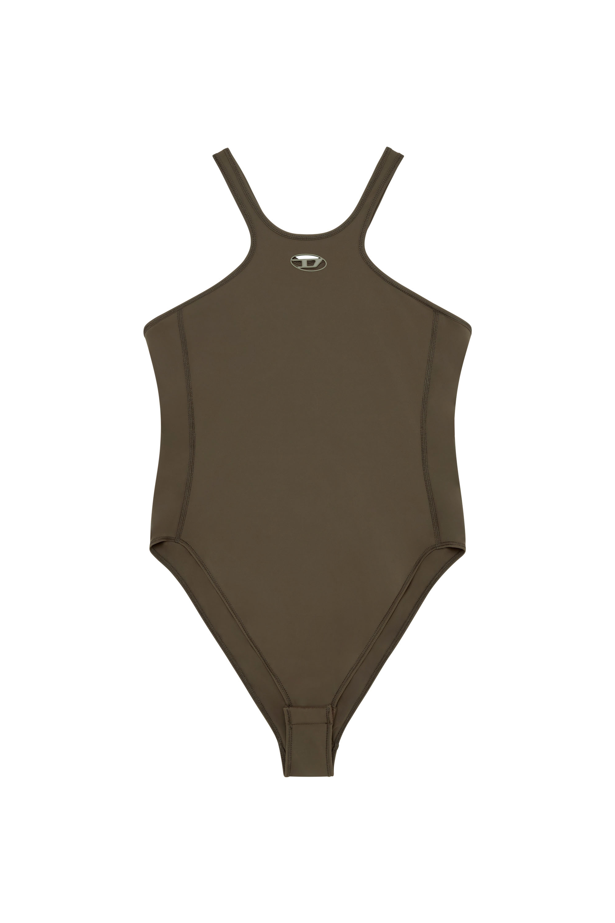 Diesel - CHRISTIE-UTLT, Woman's Stretch bodysuit with Oval D detail in Brown - 4