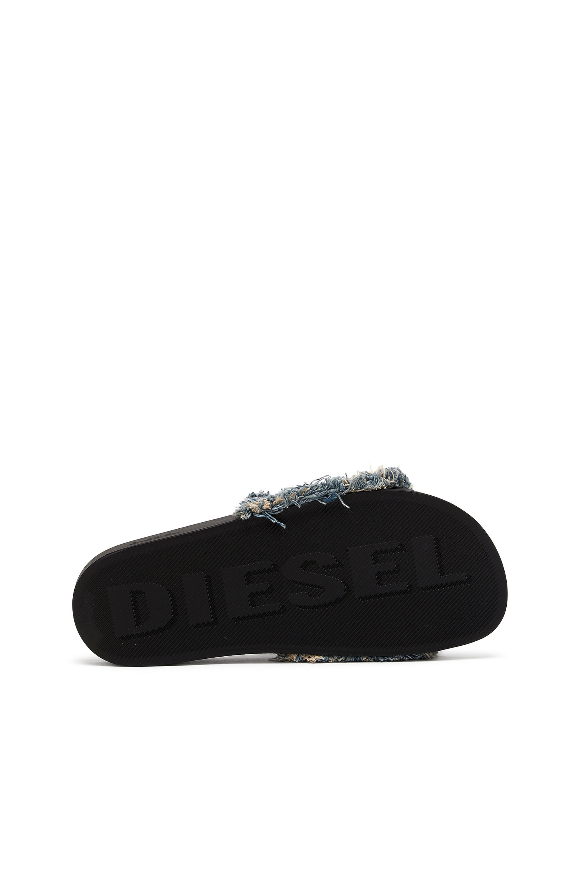 Diesel - SA-SLIDE D DENIM, Woman's Sa-Slide D-Fringed denim slides in Blue - 4