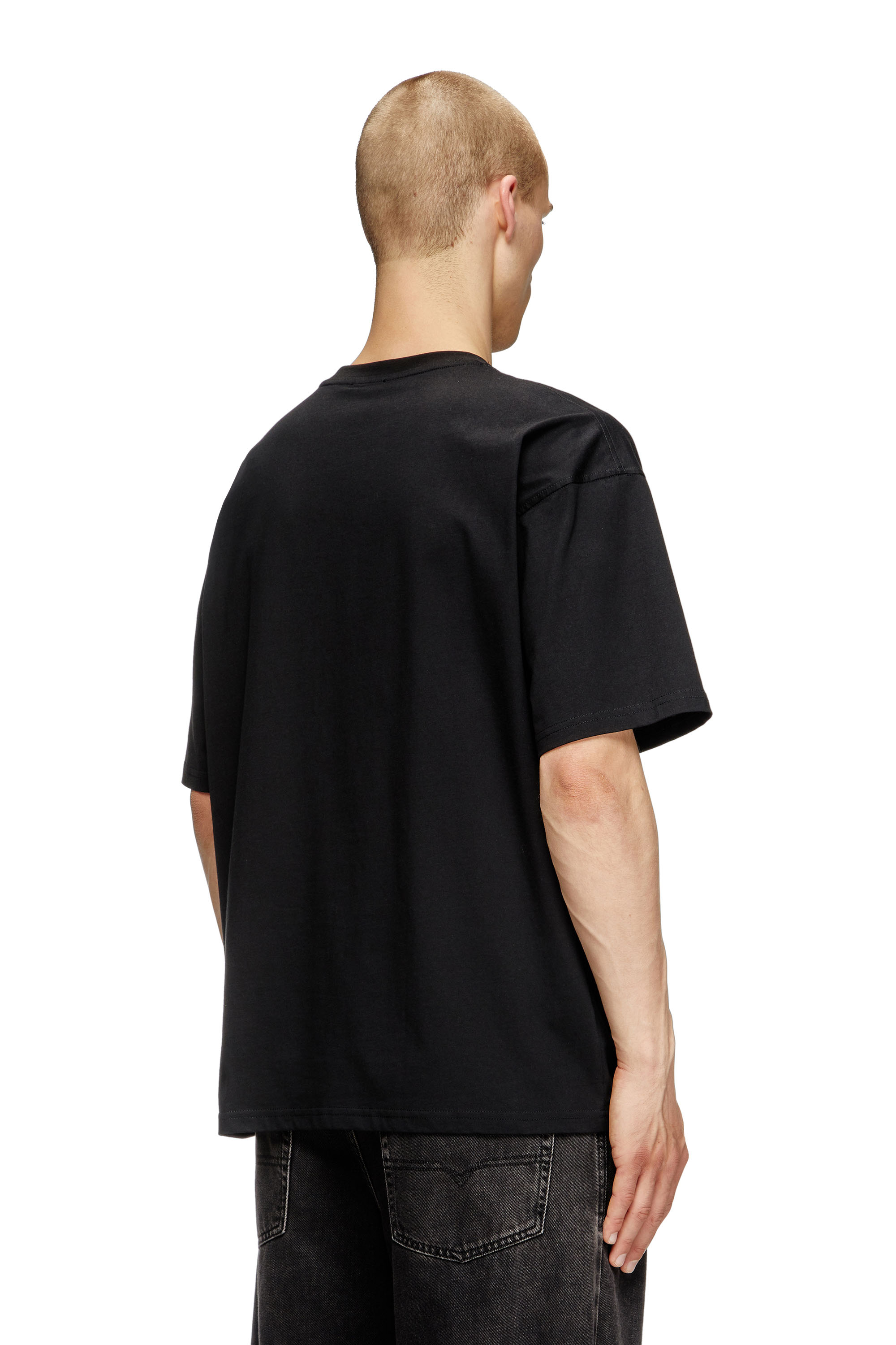 Diesel - T-BOXT-OD, Unisex's T-shirt with embroidered Oval D in Black - 5