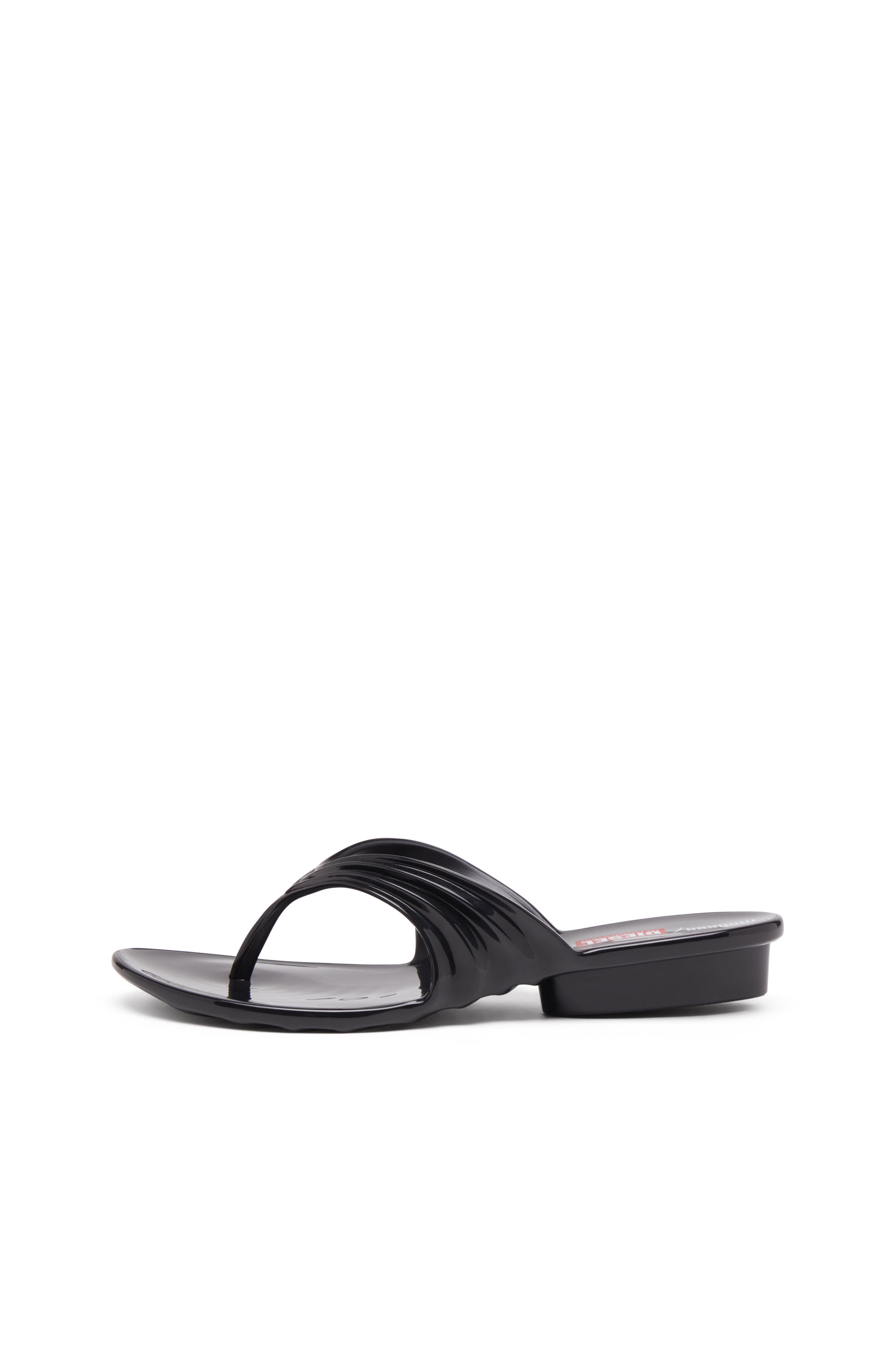 Diesel - MELISSA QUANTUM THONG, Woman's Sculptural flip-flops in Melflex® in Black - 3
