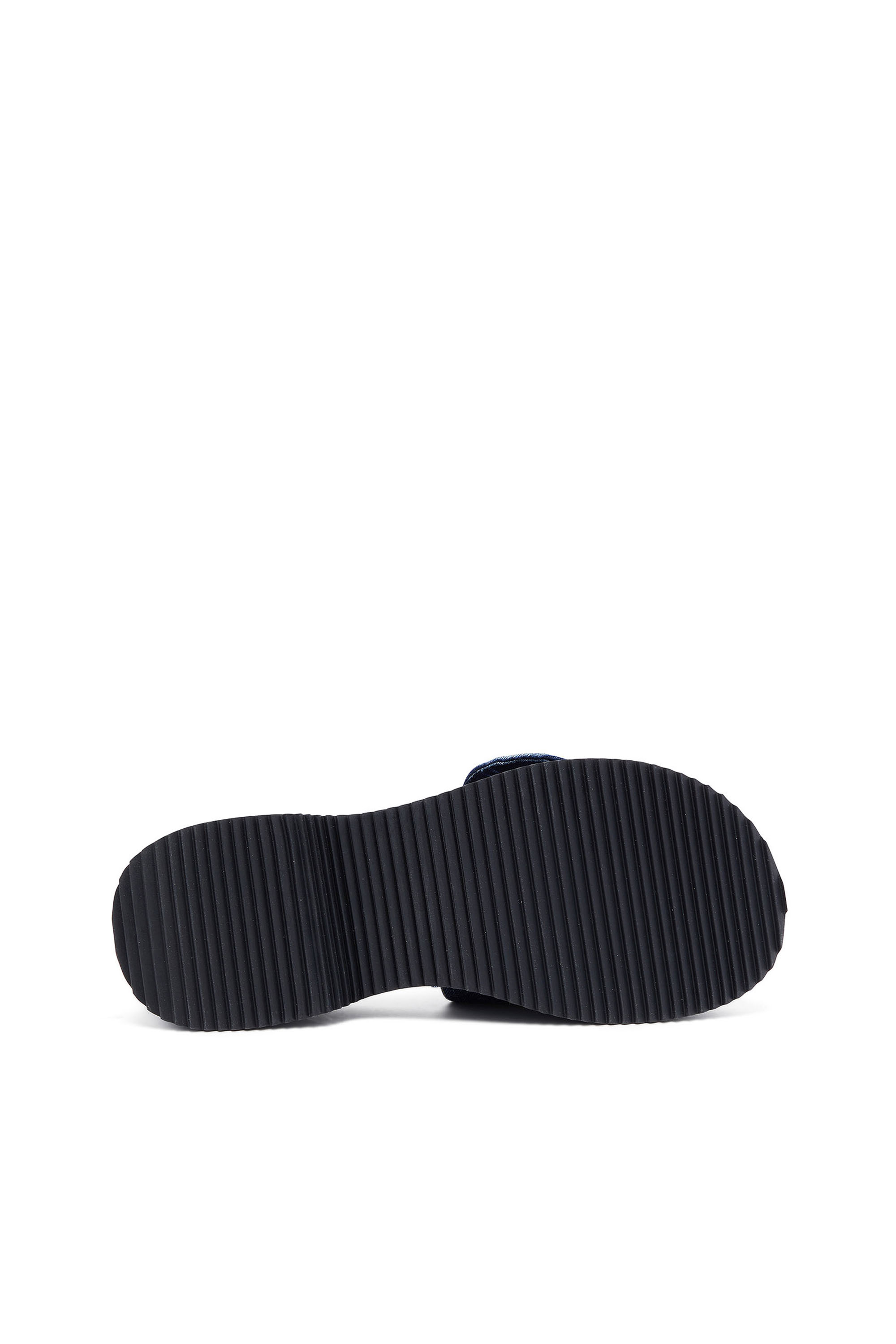 Diesel - SA-OVAL D PF W, Woman's Sa-Oval D-Denim slide sandals with Oval D strap in Blue - 4