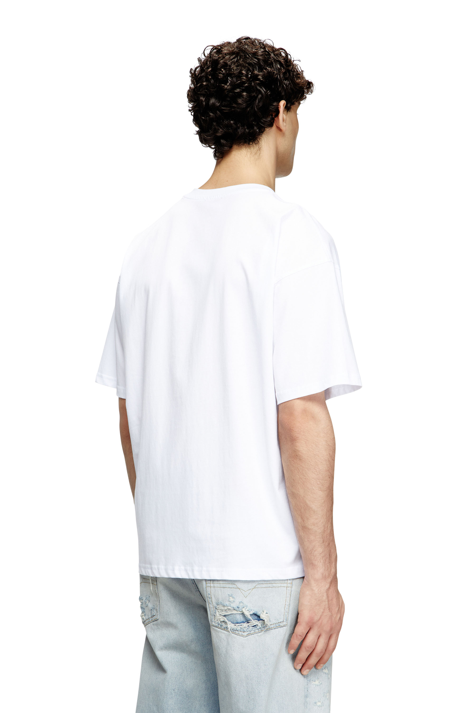 Diesel - T-BOXT-OD, Unisex's T-shirt with embroidered Oval D in White - 5