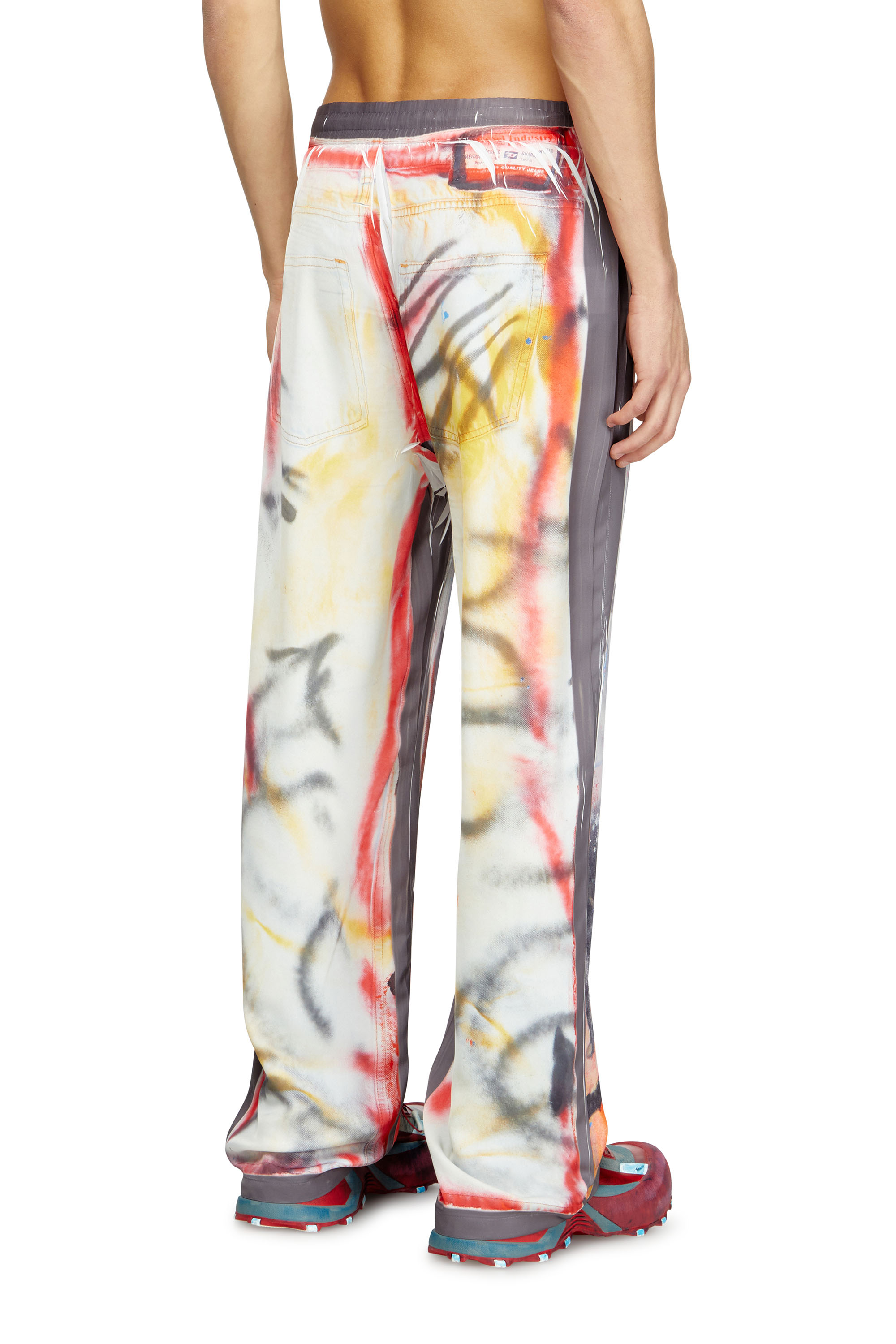 Diesel - P-AFTER-GRAFFITI-USA, Unisex's Relaxed pant with graffiti print in Grey - 5
