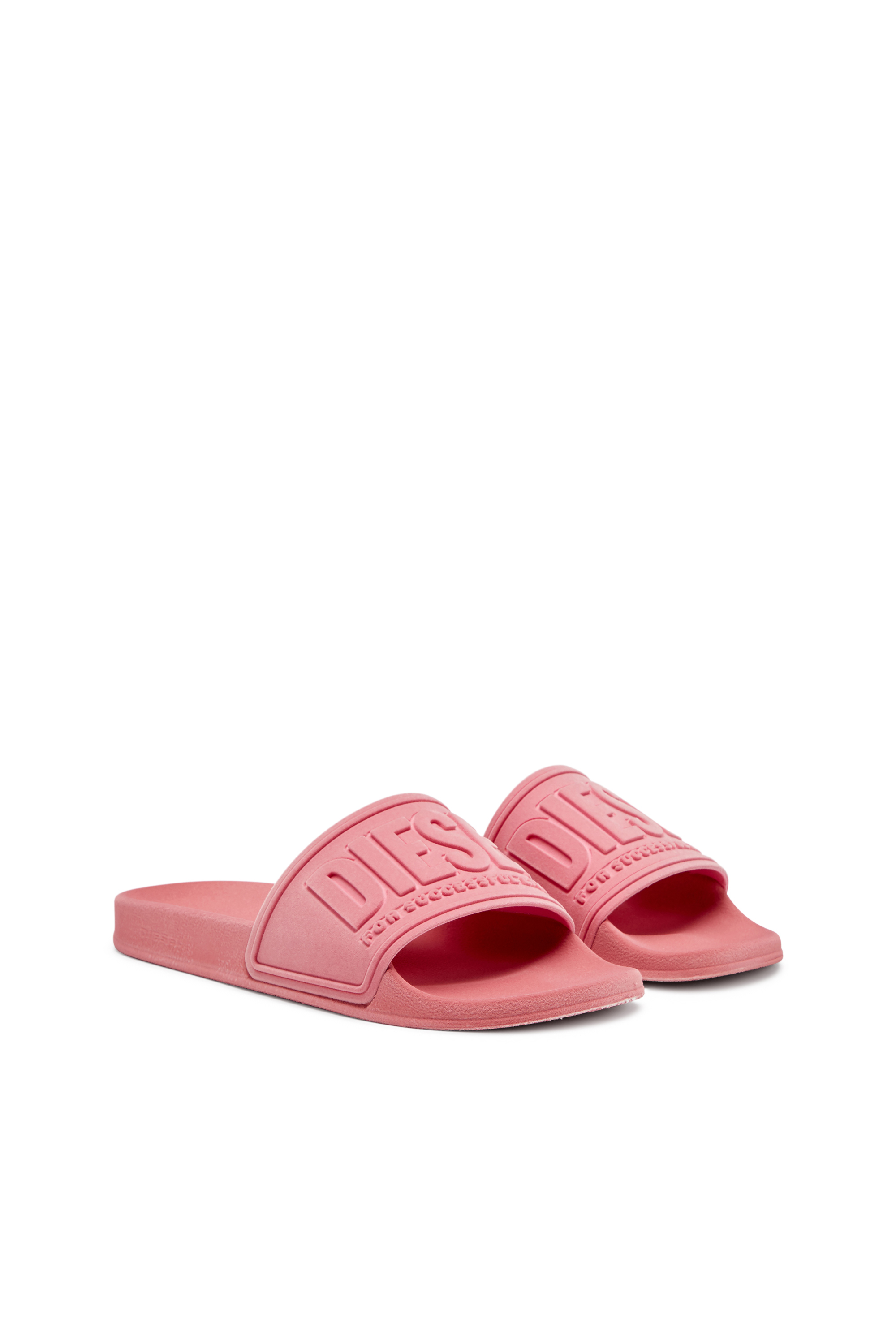 Diesel - SA-MAYEMI CC W, Woman's Sa-Mayemi-Pool slides with velvety flocking in Pink - 2