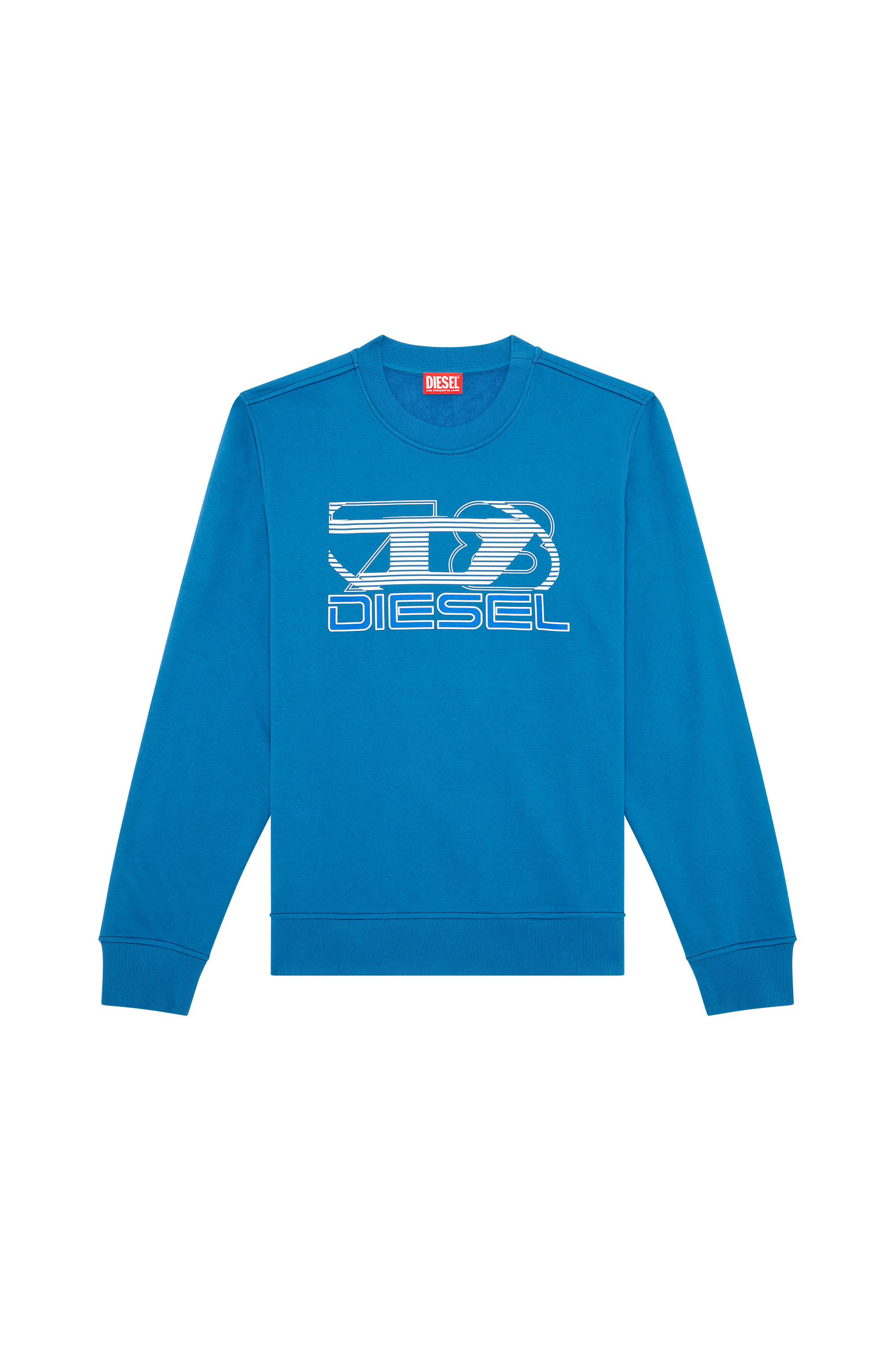 Diesel - S-GINN-K43, Man's Sweatshirt with logo print in Blue - 3