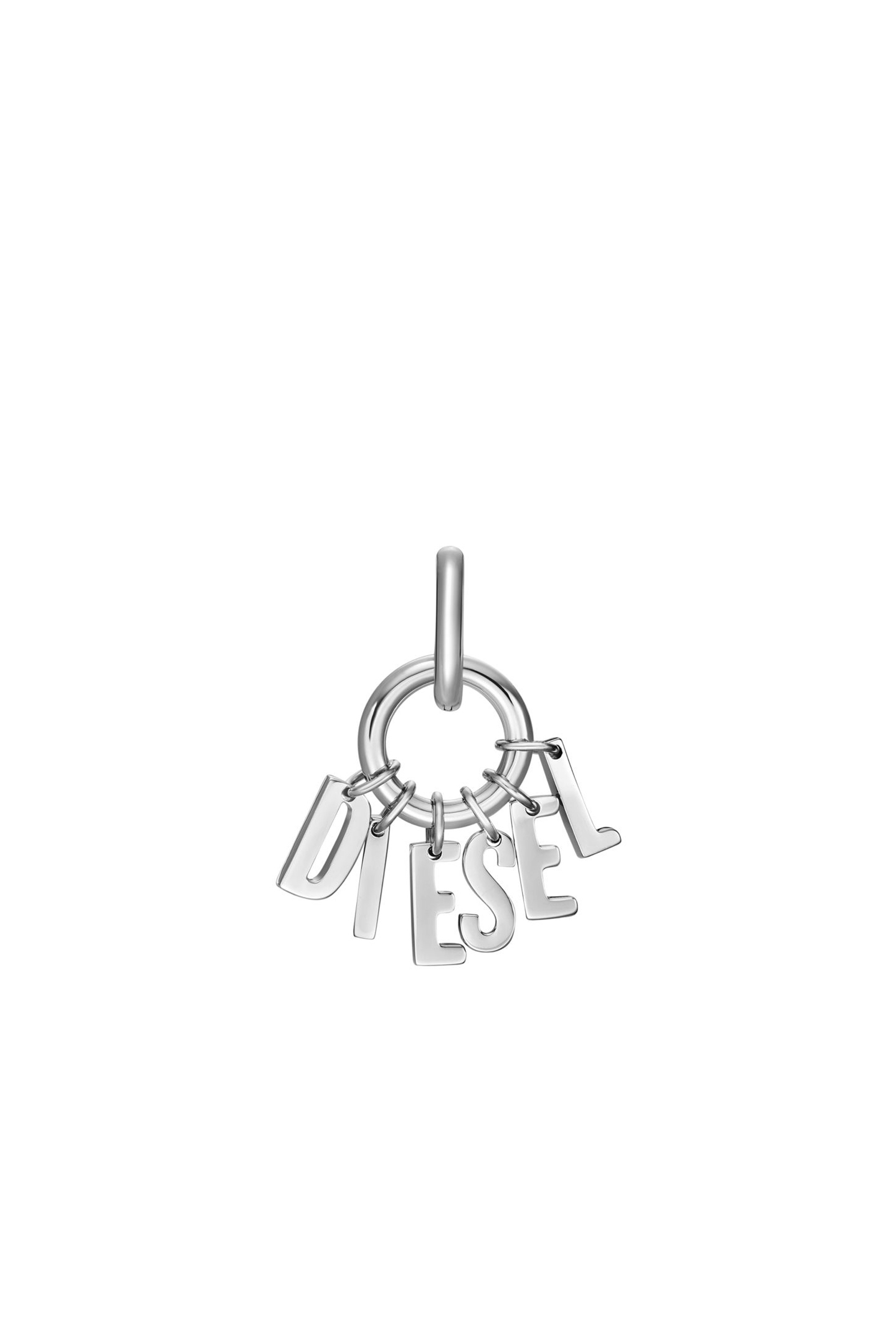 Diesel - DX1492, Unisex's Stainless steel hoop earring in Silver - 2