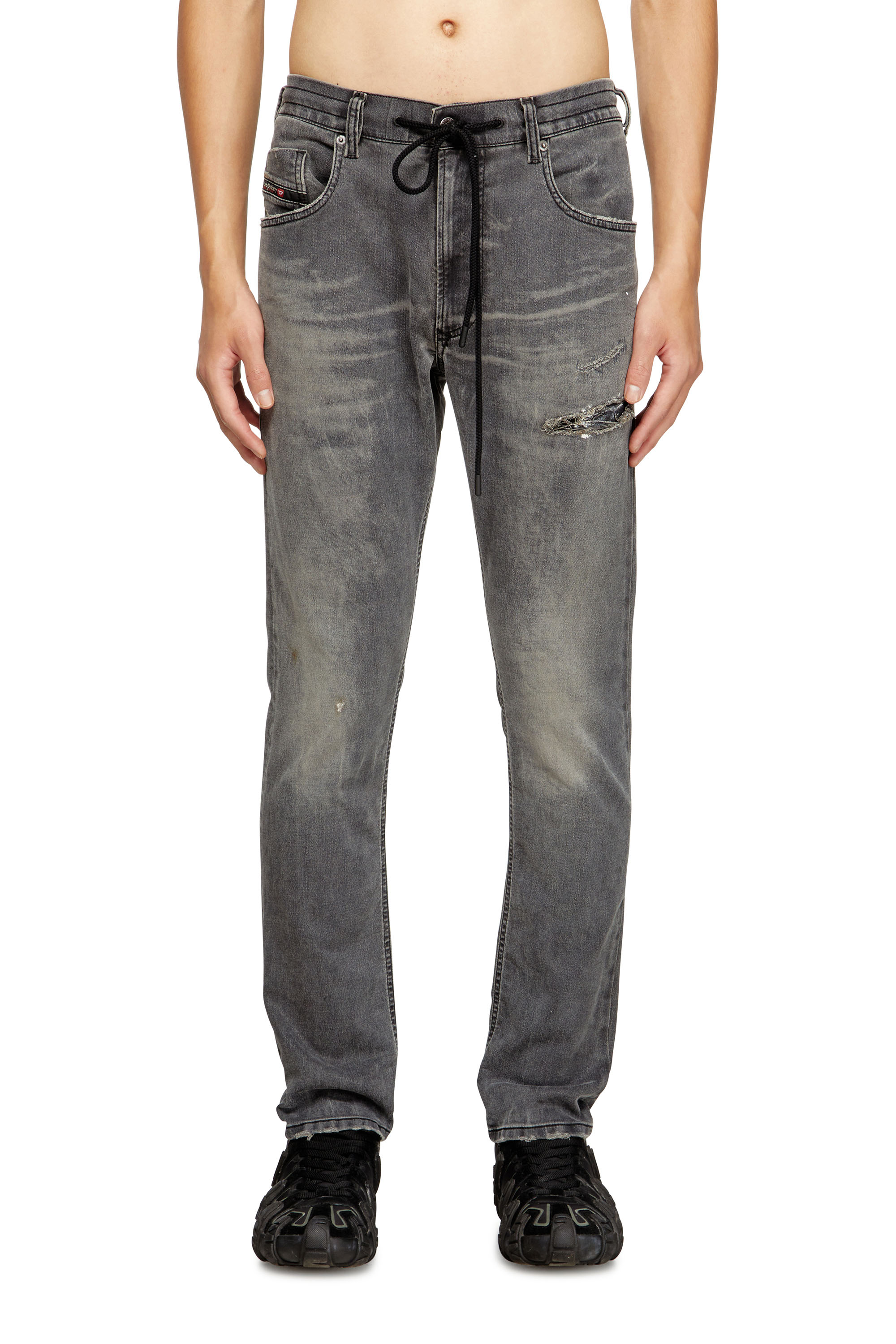 Diesel - Man's Regular 2032 D-Krooley Joggjeans® 068SB, Black/Dark grey - 1
